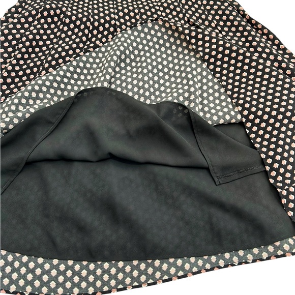 Talbots A-Line Wide Pleated Black White & Pink Geometric Print Skirt Size 4 - Picture 5 of 10